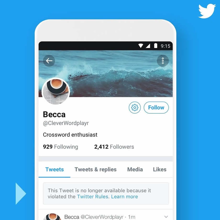 Twitter takes reports seriously